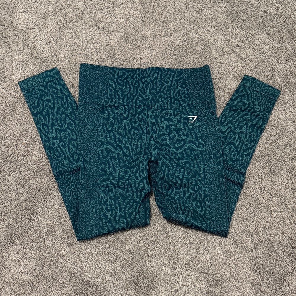 Gymshark Women’s Adapt Teal Animal Print Leggings